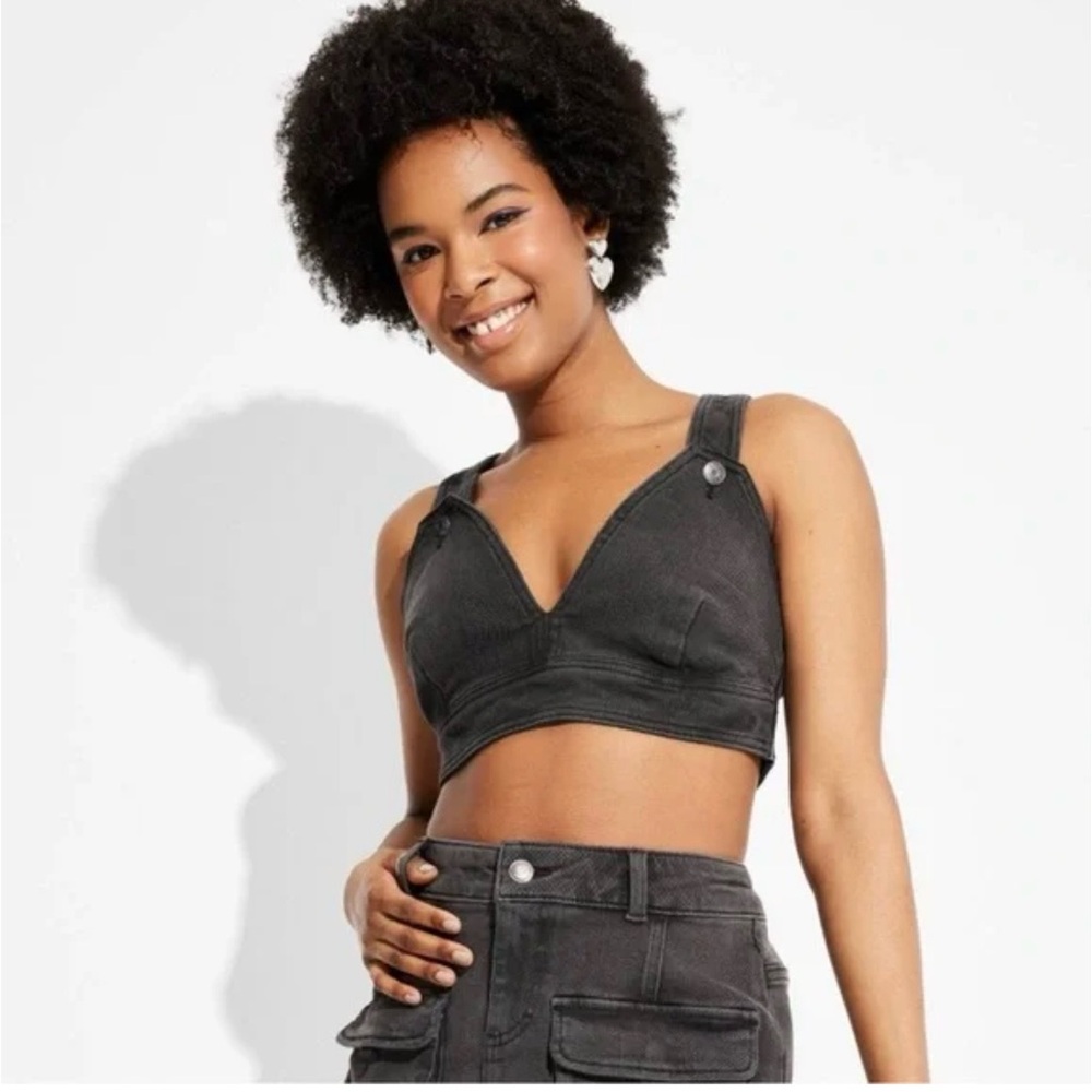 Wild Fable Black Women's Crop Top